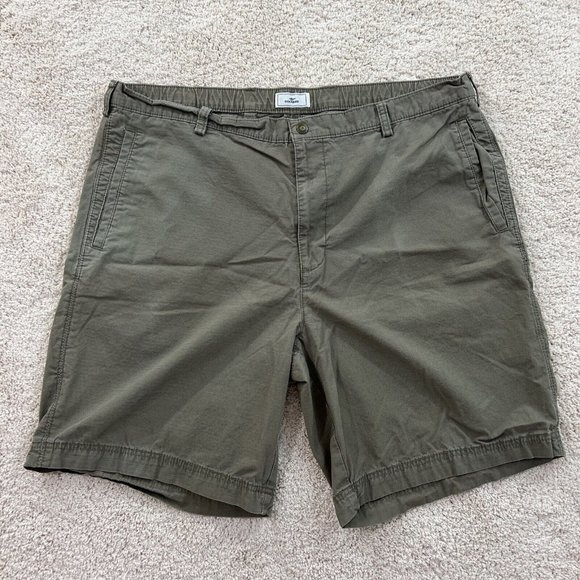 Dockers Other - Dockers Mens Shorts Sz 42 Khaki Green Cotton Flat Front Relaxed Fit
